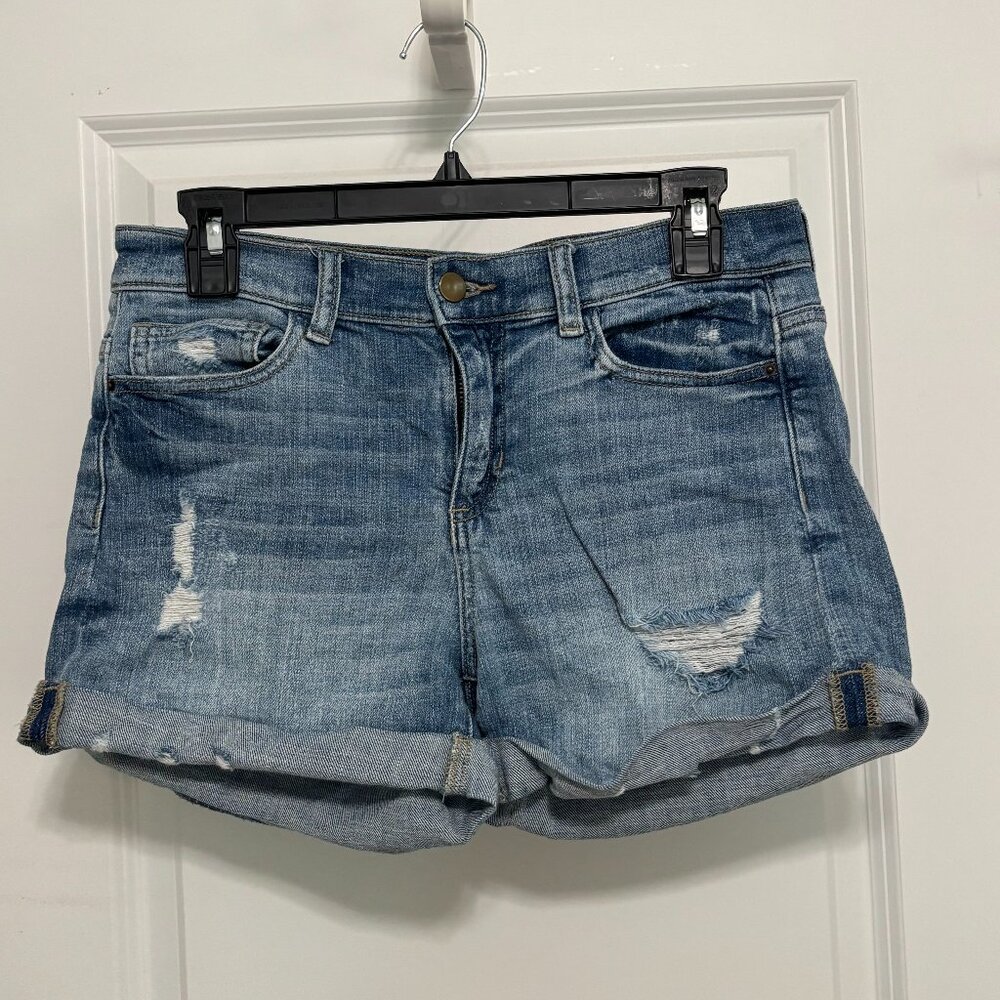 Altar'd State Ripped Jean Shorts- Medium Wash